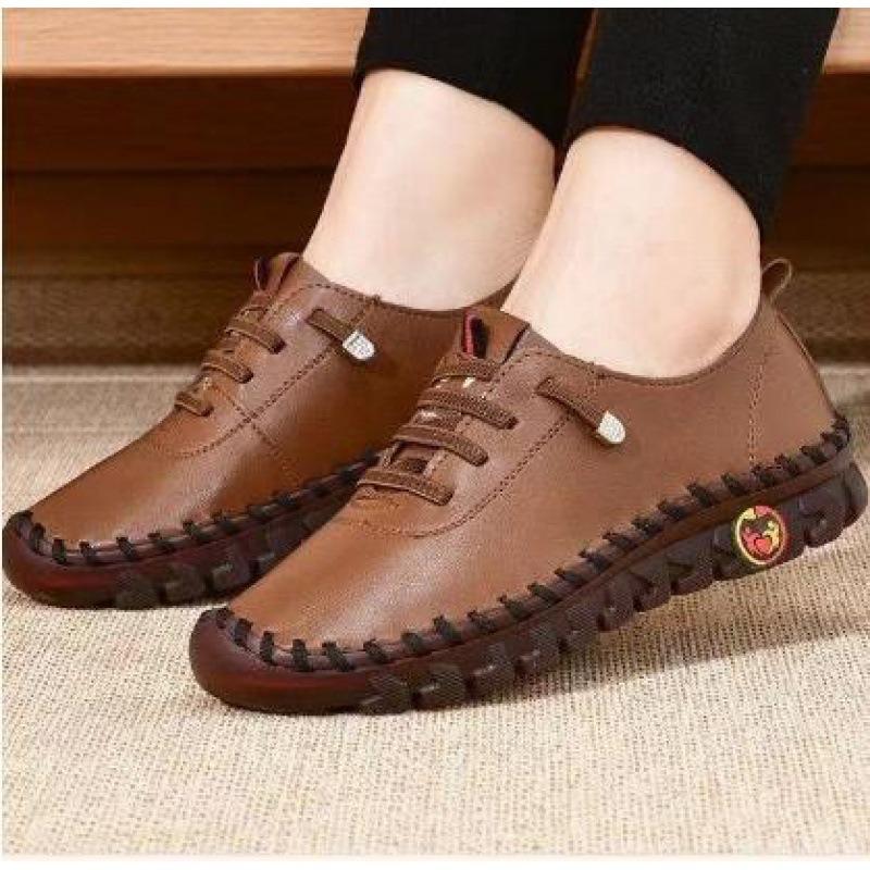 Handmade beef tendon soft-soled mother shoes women's spring and summer new flat-soled single shoes casual