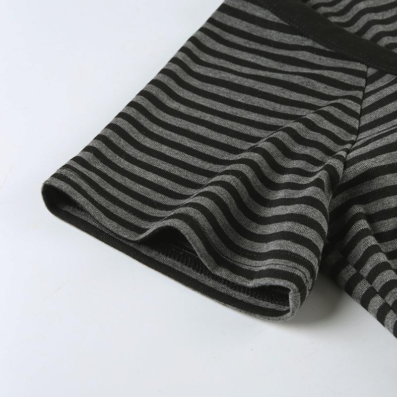 VAYLA Korean Fashion Striped V-Neck With Buttons Slimming T-shirts Women's Summer Short Sleeve Top Tees Y2K Aesthetics New