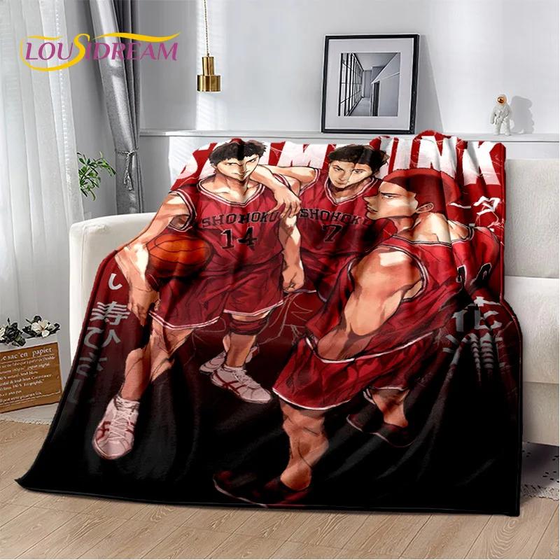 2026 New Cartoon Slam Dunk Anime Basketball Soft Blanket,Soft Throw Blanket for Home Bedroom Bed Sofa Picnic Travel Child Gift