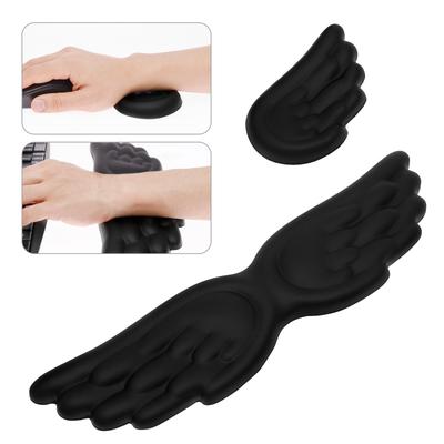 Reposamuñecas para Teclado y Ratón de Espuma Viscoelástica Almohadilla para la Muñeca con Forma de Ala de Ángel Suave y Cómoda Juego de Reposamanos Lindos para Trabajo de Oficina, Estudio, Juegos