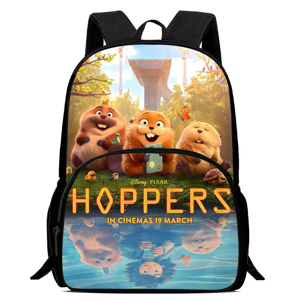 

Cartoon Hoppers Beaver Backpack For Kids With Oxford Cloth Durable Material For School Travel Style 20