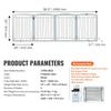 Free Standing Dog Gate 32x96.5 Inch Freestanding Pet Gate Foldable White