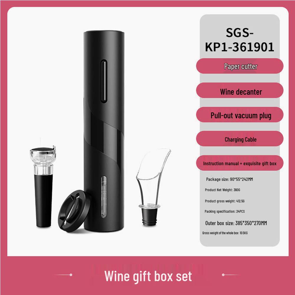 Premium Automatic Electric Wine Opener with High-End Base - Gift Set