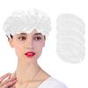 5pcs Shower Caps Waterproof Bath Hats Professional Salon Protection Hair Bath CapsWhite