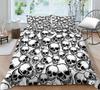 3D Duvet Cover Skeleton Home Bedding Set Microfiber Polyester Children Teen King Double Size Cool Quilt Cover