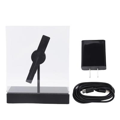 מאוורר הולוגרמה תלת-ממדי 18 ס"מ WiFi 298x298 פיקסלים מקרן הולוגרמה תלת-ממדי תצוגת פרסום עם 149 נורות LED תקע אמריקאי