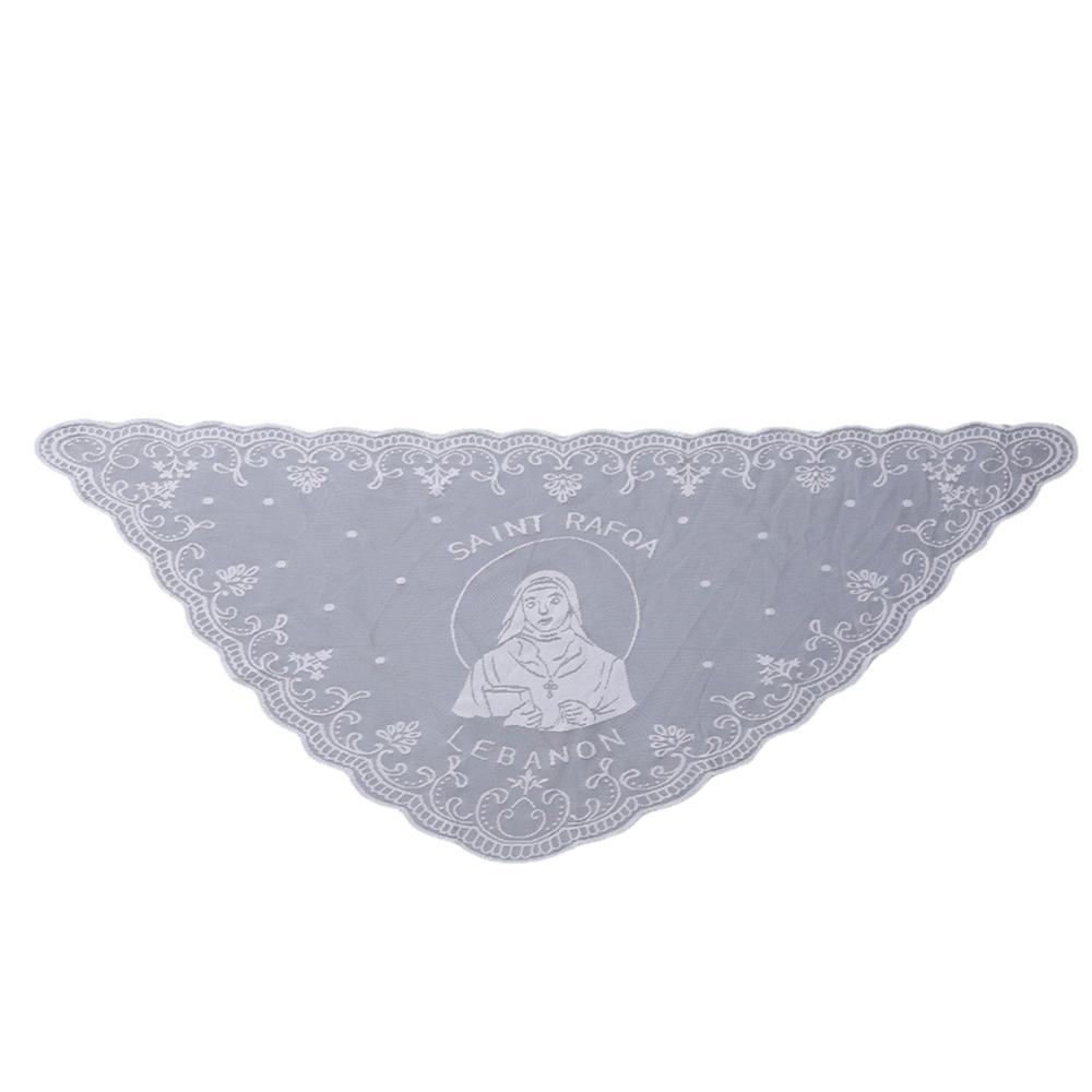 

Lightweight Hollow Out Lace Headscarf Sheer Breathable Vintage Lace Scarf Wedding Veil белый