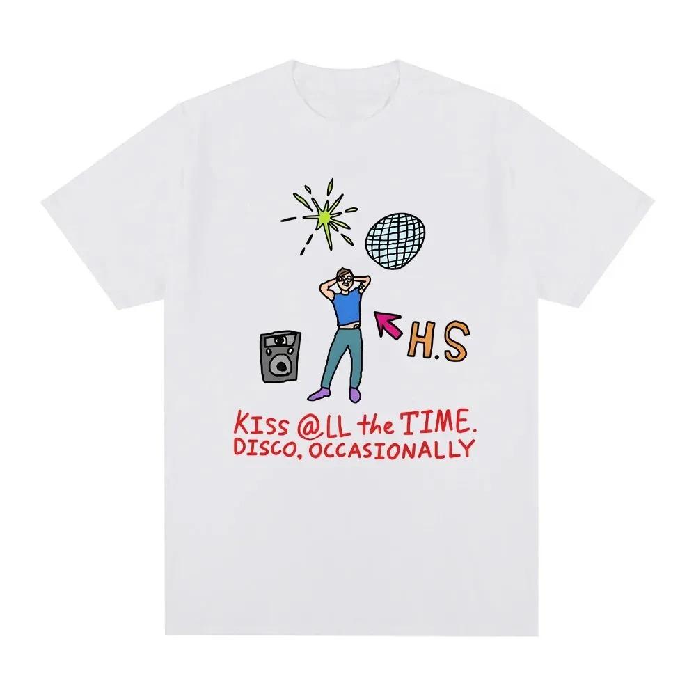 

Harry Styles Kiss ll the Time, Disco, Occasionally Hand-Drawn Disco Graphic Unisex Heavyweight Cotton Oversized Streetwear T-Shirt 4XL