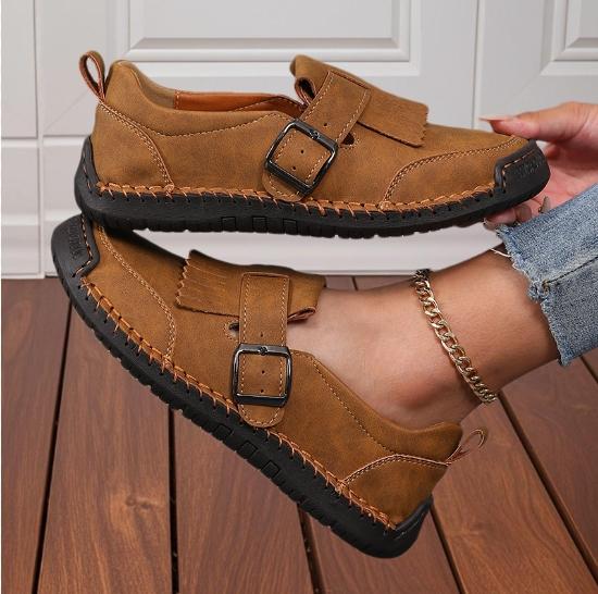 New Women Handmade Leather Shoes Comfortable Slip On Loafers Women Leather Shoes Moccasins Walking Shoes Summer Direct Sales