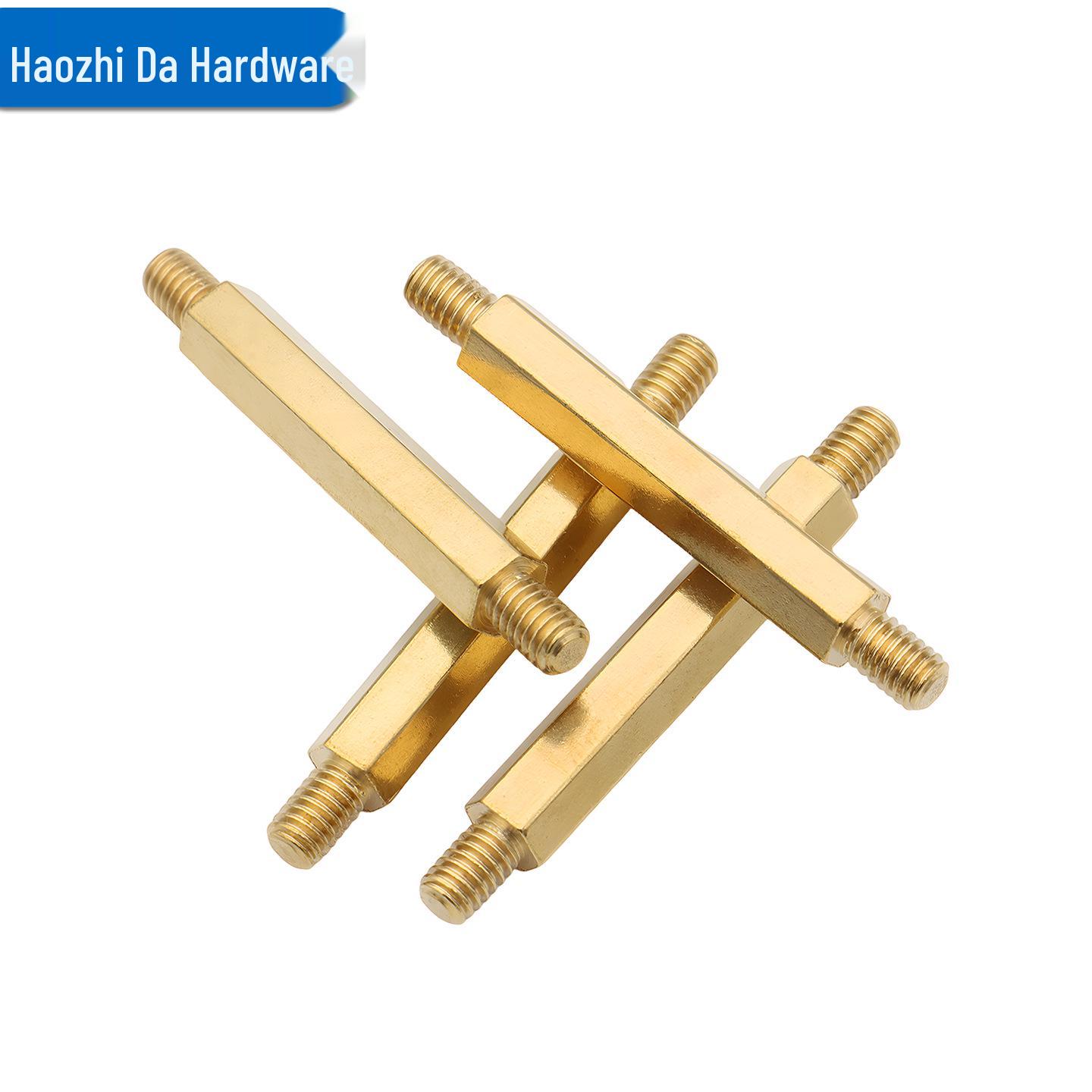 

Hexagonal Copper Standoff Studs, Double-Ended Screw, Threaded Both Ends, Insulating Support Rod, M3/M4 M4*6+5+6 (5 pcs)