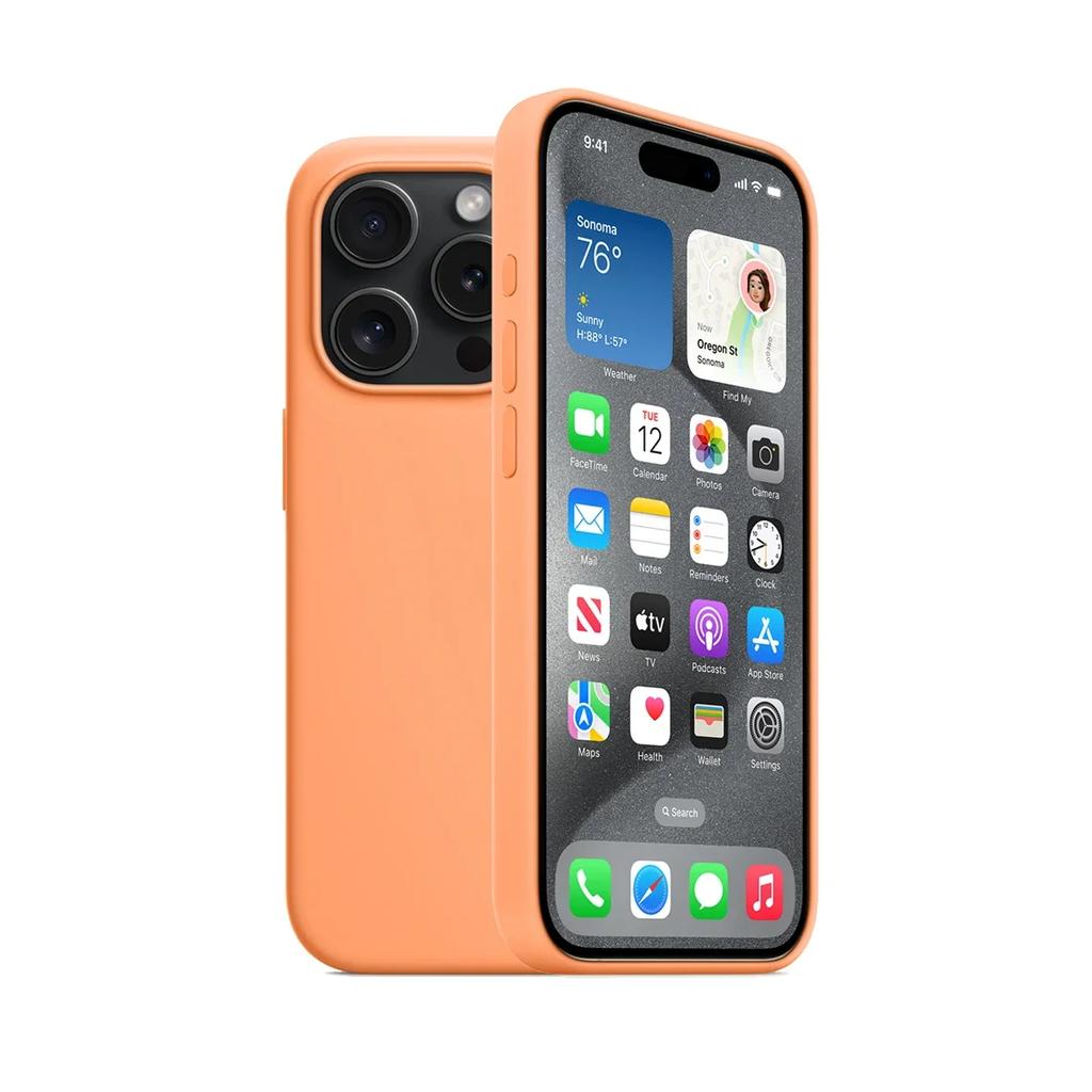 Silicone Case Compatible with MagSafe For iPhone 15 Pro Max 15Pro Wireless Charging Cover for 15 Animation Magsafe Magnetic Case