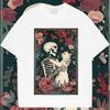 Skull And Cat T Shirt Oversized O-Neck Tee Retro For Men Woman Tees Graphic Printing Clothes Streetwear Tops Loose T-Shirt