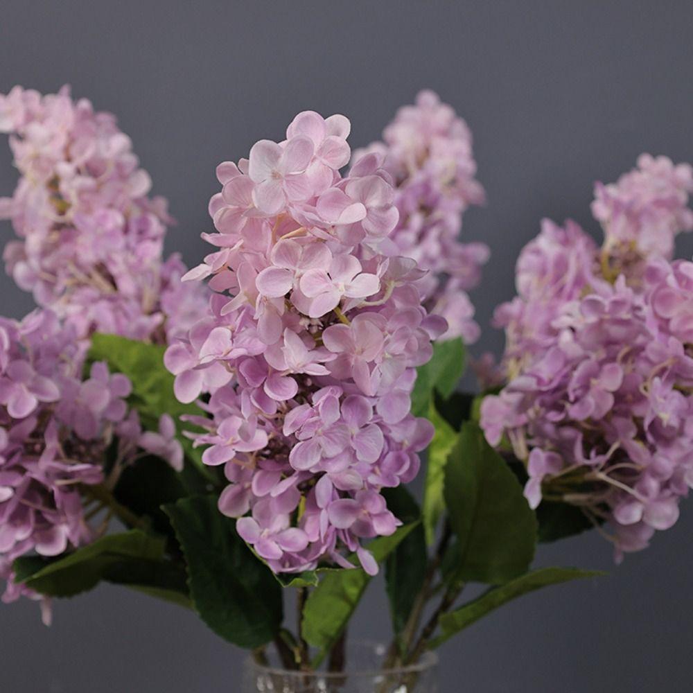 Realistic Artificial Hydrangea Flowers Plastic Fake Flower  Living Room Decor