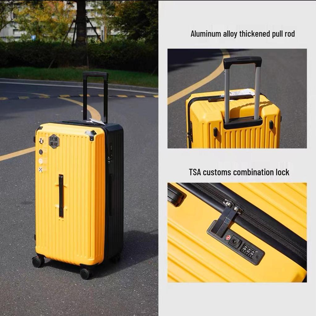 Extra Large Capacity Five-Wheel Antibacterial Suitcase with Brake Wheel and Password Lock