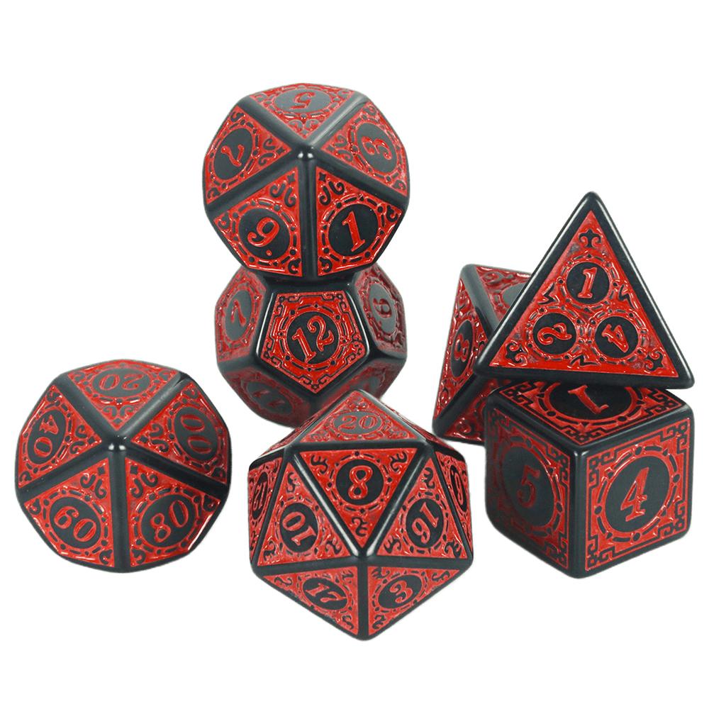 7 Stück/Set Polyedrische Undurchsichtige Würfel D4-D20 für DND RPG Magic Gathering Party Tischspiel Zubehör