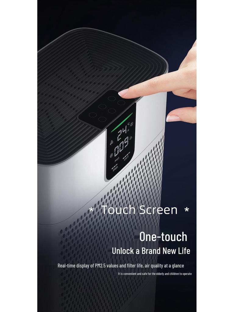 Global Smart Air Purifier: Eliminates Formaldehyde, Secondhand Smoke & Haze for Home & Office - US, EU, UK Compatible