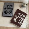 Soft Knitted Bear Motif Scarf Women Winter Warm Double-Sided Wrap Shawl Student Style Unisex Accessory