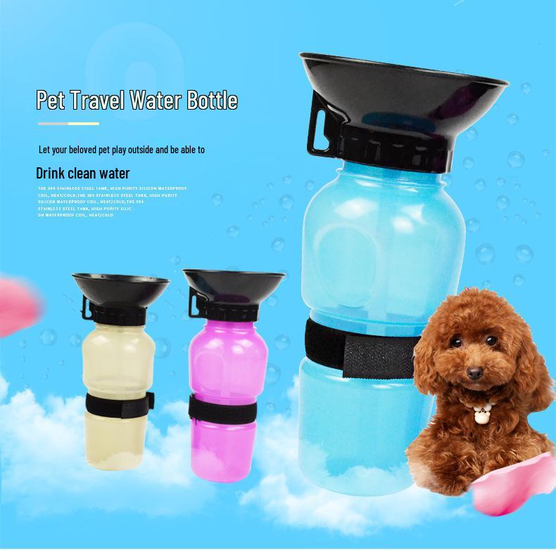 Portable Pet Dog Water Bottle & Bowl - Ideal for Outdoor Walks and Car Travel