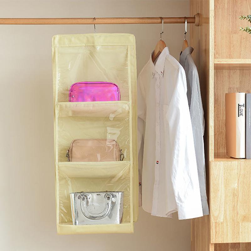 Multi-layer Lady Handbag Storage Hanging Bag Dormitory Home Hang Type Leather Bag Storage Bag Multi-purpose Storage Hanging Bag
