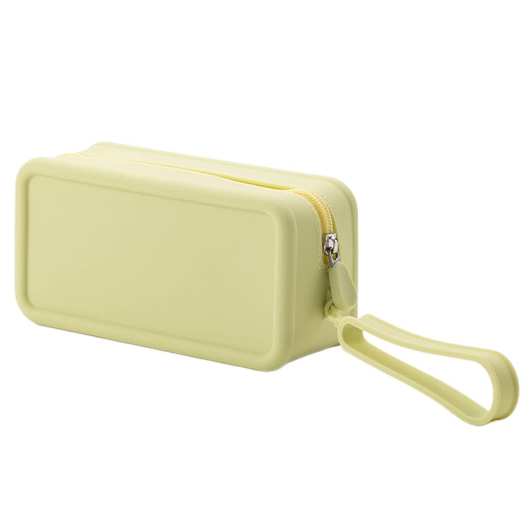 Candy Color Silicone Makeup Bag,Portable Lanyard Cosmetic Case Waterproof Zipper Toiletries Pouch,Mini Wallet Coin Purse