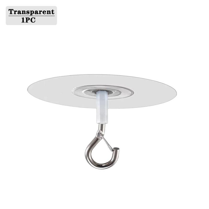 1-20PCS Adhesive Hooks Ceiling Strong Bearing Sticky Rack Kitchen Wall Key Hangers for Hanging Plant Wind Chimes Lights