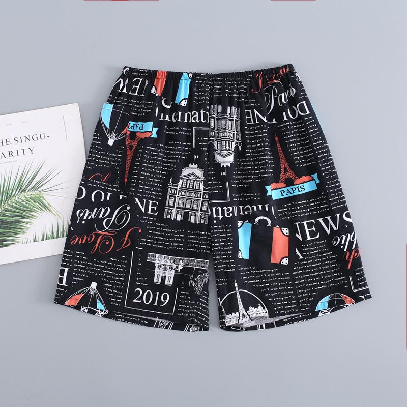 Summer Printed Ultra-thin Men's Shorts Beach Pants Home Pants Enlarged Casual Shorts Sleeping Pants