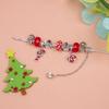Santa Sleigh Alloy Beaded Bracelet with Snowman House Pendant