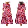 2025 Women's Dress Summer Short Sleeve High Quality Dress Soft Fabric Art Maxi Summer Polynesian Custom Maxi Dress