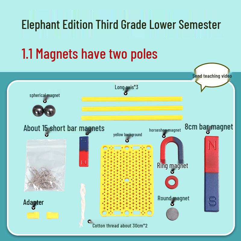 Elephant Edition 3rd Grade Science Experiment Set: Craft Materials & Teaching Aids with Magnets
