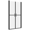 Porte de douche - ESG - Coulissante - Noir mat - Verre de sécurité - 190 cm x (83-86) cm