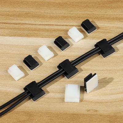 10 Stück Selbstklebende Kabelclips Kabelklemme Drahtbinder Befestigungsclip Auto-Kabelclip Kabelmanagement Tisch Schreibtisch Aufbewahrungszubehör