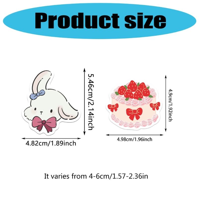 50Pcs Water Resistant Cartoon PVC Sticker Aesthetic Sticker for Water Bottle Laptop Car Scrapbooking Journal Skateboard