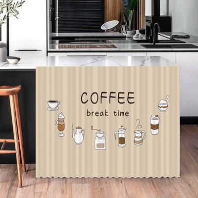 Cartoon Kitchen Dustproof Half-curtain Self-adhesive Cupboard Curtain Kitchen Cabinet Coverings Cloth Decorative Short Curtains