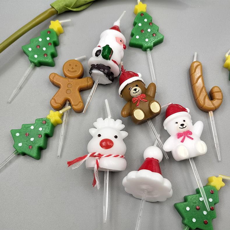 Atmosphere Decoration Christmas Deer Candles Creative Christmas Decoration Elk Shape Birthday Candles