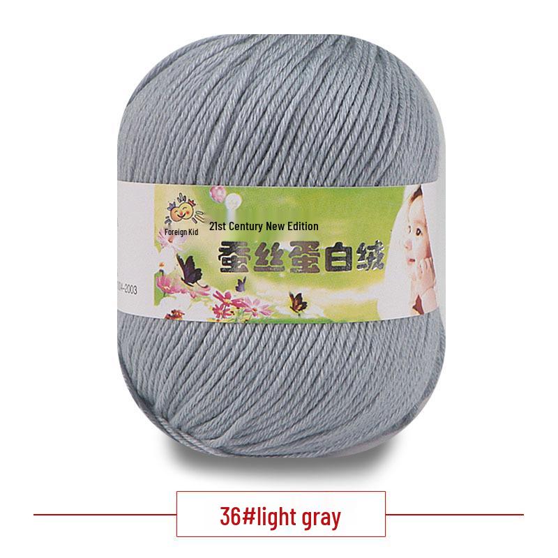Silk Protein Baby Milk Cotton Yarn for Infant Sweaters, Hats, Shoes, Doll Crochet, and DIY Knitting Projects