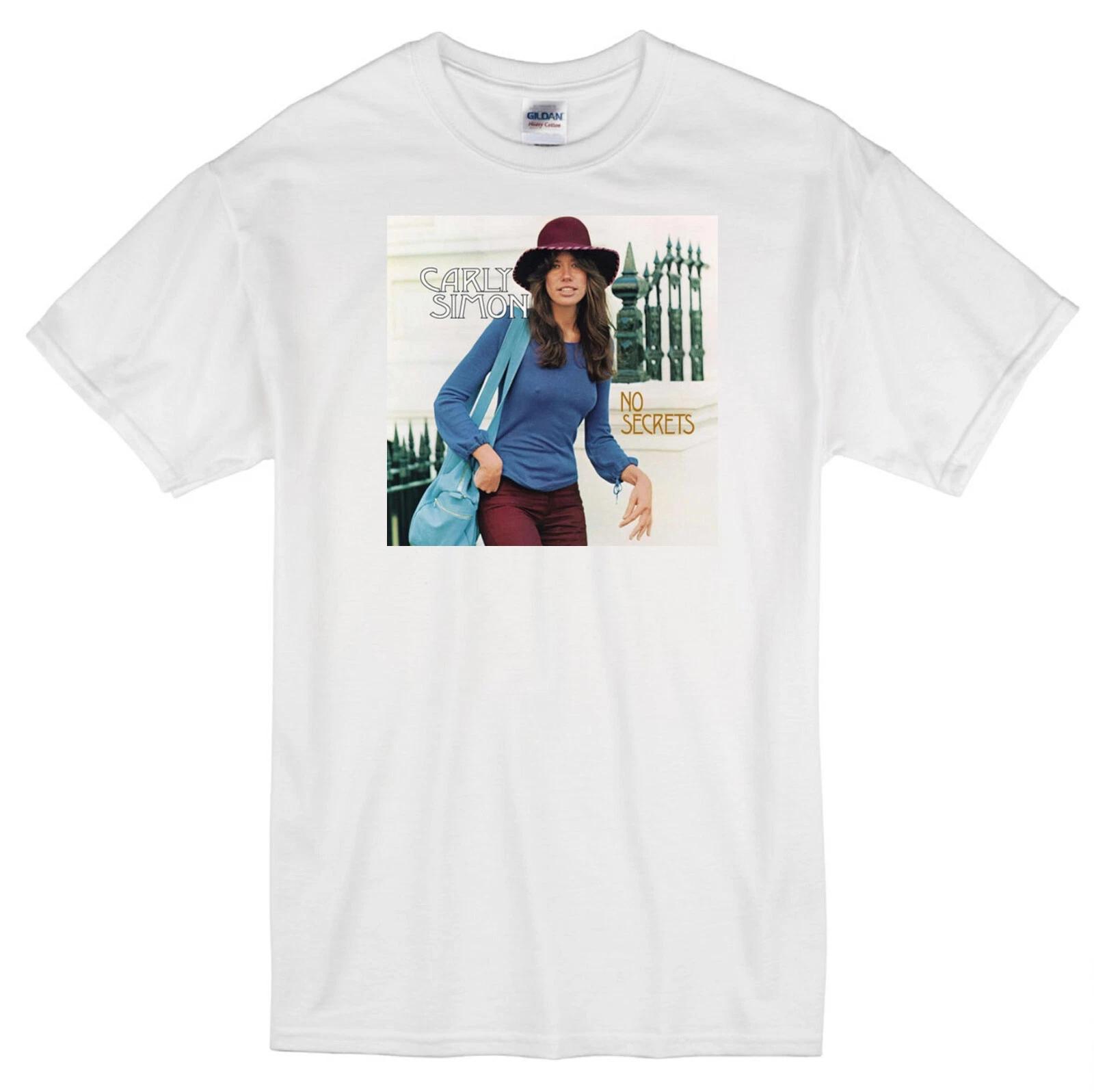 CARLY SIMON  NO SECRETS  ALBUM COVER YOU RE SO VAIN MUSIC SINGER WHITE T-shirt L