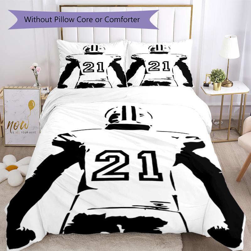 3pcs American Football Bedding Set Duvet Cover Closure Includes 1 Duvet Cover & 2 Pillowcases, Soft and Comfortable for All Seasons.