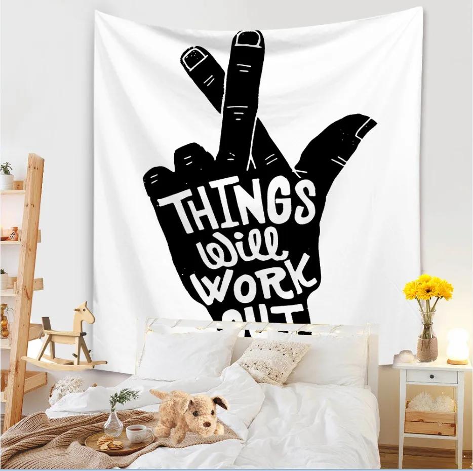 Tapiserie Fundal Sufragerie Murală Covorașă Plajă Decorare Acasă Agățat de perete cu caracter simplu și proaspăt