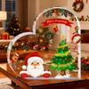 Cute Heart Shaped Christmas Acrylic Ornaments Dining Table Desk Shelf Home Xmas Adornment Christmas Day Gift For Friends