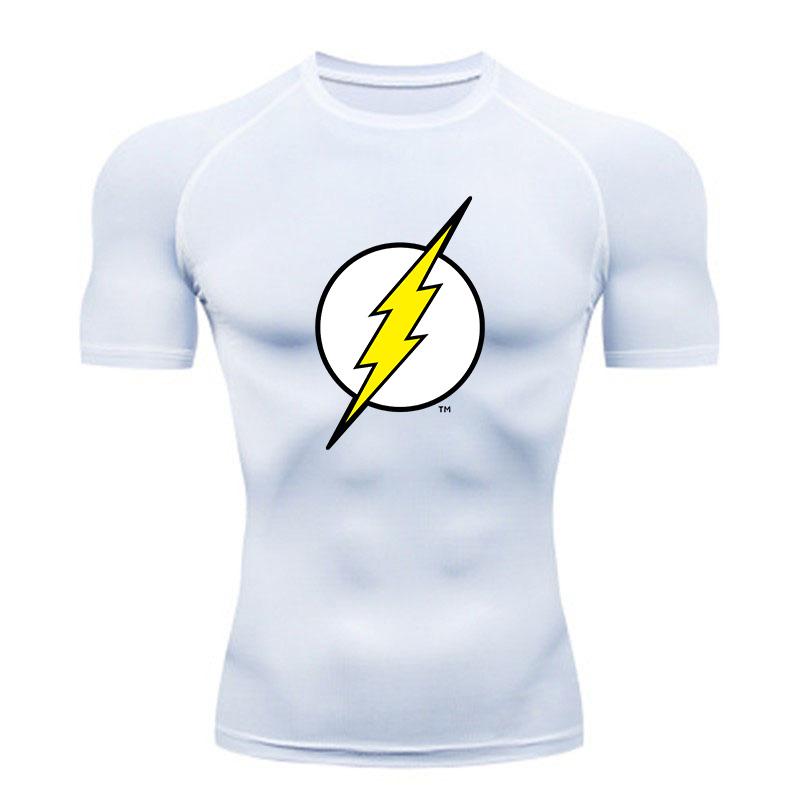 Men's Quick Dry Compression Fitness Sports T-Shirt Yellow Li