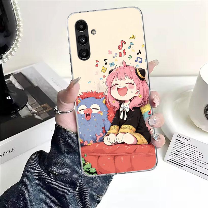 S-Spy Family Anya Phone Case For Samsung Galaxy A13 A14 A15 A16 A17 A53 A54 A55 A56 A57 A33 A34 A35 A36 A37 A23 A24 A25 A26 Gala