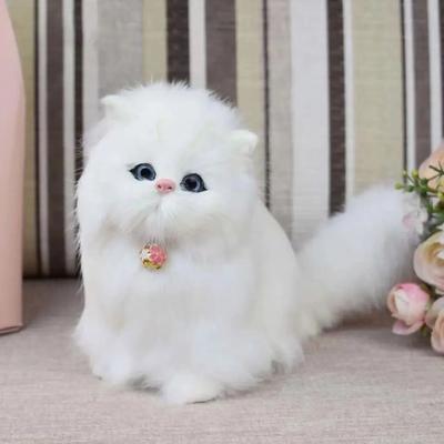 Mini Gato de Peluche con Almohadilla de Tela, Gatos de Peluche con Sonido, Regalo de Cumpleaños para Niños, Adornos Creativos de Gato Imitación, Suministros de Decoración para el Hogar