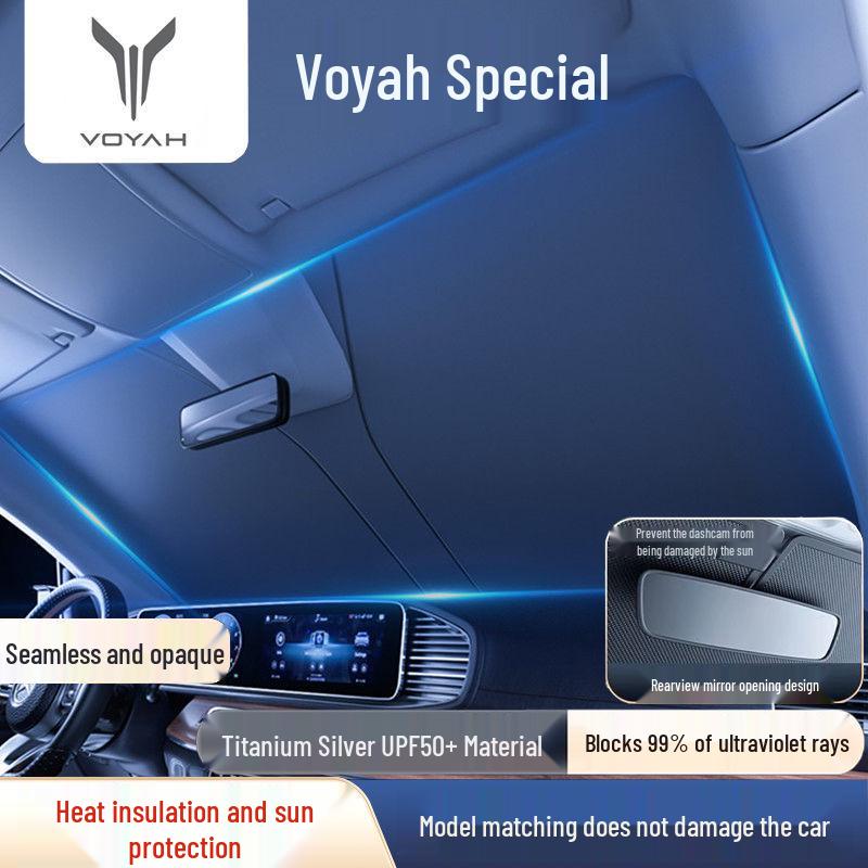 

Chasing Light Sunshade: Free Front Windshield Sunshade Umbrella for Summer Sun and Heat Protection Thickened UV Block 99%