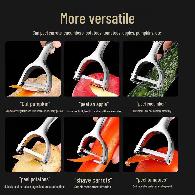 NHZHIW Stainless Steel 2-in-1 Kitchen Peeler & Shredder