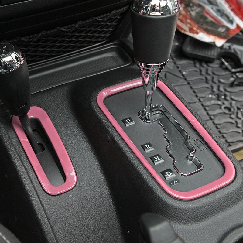 ABS Auto Getriebe Trim Dekoration Abdeckung Aufkleber Fit für Jeep Wrangler JK 2011-2017 Innen Zubehör
