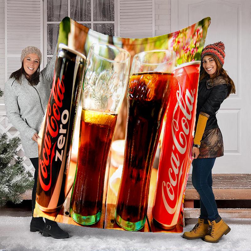 Cocacola Vintage Bottle Blanket Soft Comfortable All Seasons Perfect Sofa Office Naps Blanket Gift Idea Birthday Present Christmas Gift