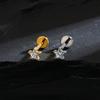 Right Grand ASTM F136 Titanium Star CZ Cartilage Earring 16G Dainty Star Flat Back Stud Tragus Conch Helix Nose Labret Piercing