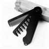 Multifunctional 3 In 1 Folding Pocket Comb, Wide & Fine Tooth Oil Head Beard Styling Comb Portable Travel Barber Hair Grooming T