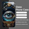 Retro Devil Eye Mysterious Totem Tempered Glass Phone Case for OPPO Realme 13 Pro Plus 12 11 10 9i C55 X7 GT Neo 2 3T Hard Cover