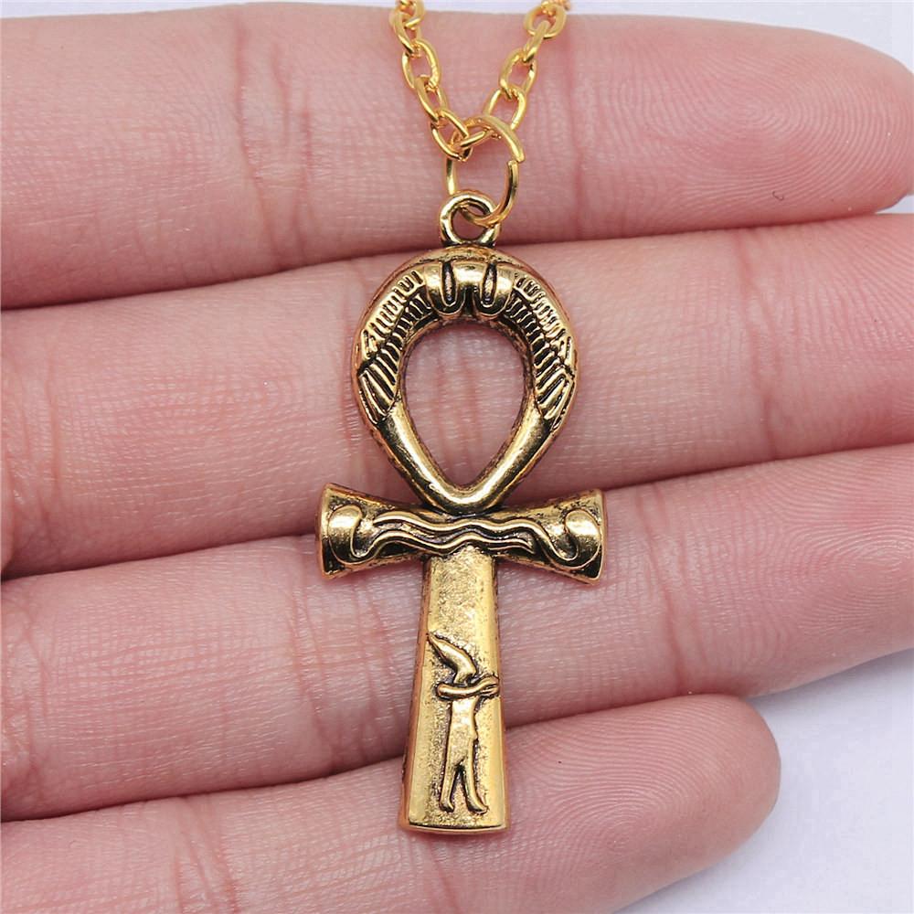 Amuletă talisman de culoare aurie, colier cu lanț lung de 45 cm sau 70 cm, bijuterii feminine, aniversare de nuntă, etnice pentru tine